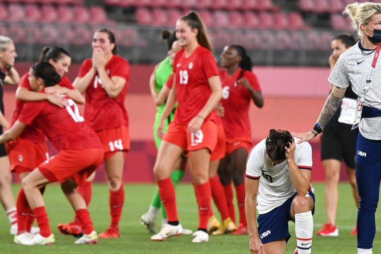 Futebol olímpico feminino: Canadá venceu os EUA para definir a final da Suécia